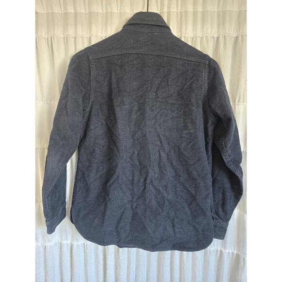 Woolrich Womens Vintage Corduroy Button Shirt Size 10 Shacket Jacket Dark Blue - Picture 2 of 11